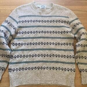 USA loomed Vintage Cambridge Dry Goods wool blend oatmeal heather sweater XL